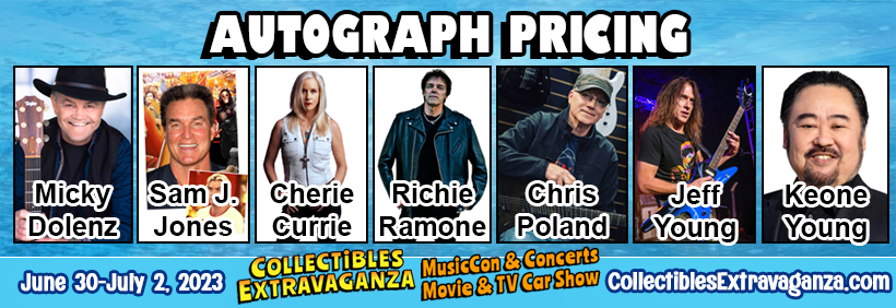 Autograph Pricing Collectibles Extravaganza & MusicCon June 30-July 1, 2023