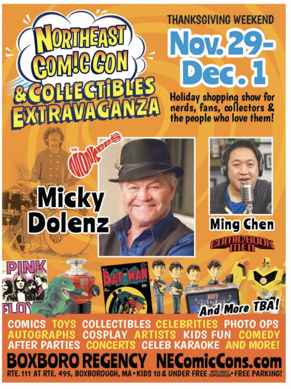 NorthEast ComicCon Nov. 29 - Dec. 1, 2024 - Boxboro Regency Hotel